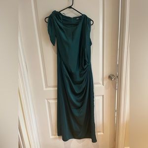 Emerald cocktail/midi dress from Zara - worn once